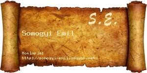 Somogyi Emil névjegykártya