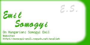 emil somogyi business card